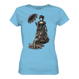 Steampunk-Lady mit Oktopus (sw) - Ladies Premium Shirt