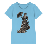 Steampunk-Lady mit Oktopus (sw) - Ladies Premium Shirt