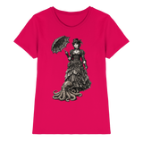Steampunk-Lady mit Oktopus (sw) - Ladies Premium Shirt