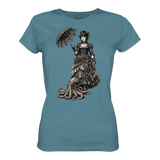 Steampunk-Lady mit Oktopus (sw) - Ladies Premium Shirt