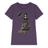Steampunk-Lady mit Oktopus (sw) - Ladies Premium Shirt