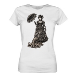 Steampunk-Lady mit Oktopus (sw) - Ladies Premium Shirt