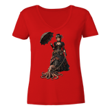 Steampunk-Lady mit Oktopus - Ladies V-Neck Shirt