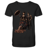 Steampunk-Paar mit Oktopus - Mens Organic V-Neck Shirt