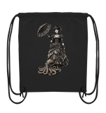 Steampunk-Lady mit Oktopus (sw) - Organic Gym-Bag