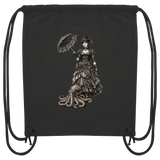 Steampunk-Lady mit Oktopus (sw) - Organic Gym-Bag