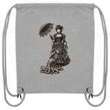 Steampunk-Lady mit Oktopus (sw) - Organic Gym-Bag