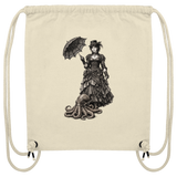 Steampunk-Lady mit Oktopus (sw) - Organic Gym-Bag