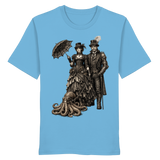 Steampunk-Paar mit Oktopus (sw) - Organic Shirt