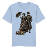 Steampunk-Paar mit Oktopus (sw) - Organic Shirt