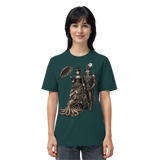 Steampunk-Paar mit Oktopus (sw) - Organic Shirt