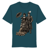 Steampunk-Paar mit Oktopus (sw) - Organic Shirt