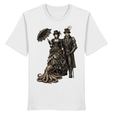 Steampunk-Paar mit Oktopus (sw) - Organic Shirt