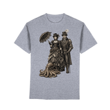 Steampunk-Paar mit Oktopus (sw) - Premium Classic T-Shirt