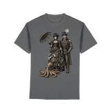 Steampunk-Paar mit Oktopus (sw) - Premium Classic T-Shirt