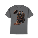 Steampunk-Paar mit Oktopus - Premium Classic T-Shirt