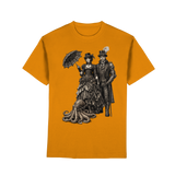 Steampunk-Paar mit Oktopus (sw) - Premium Classic T-Shirt