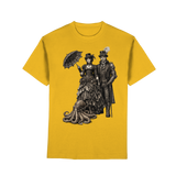 Steampunk-Paar mit Oktopus (sw) - Premium Classic T-Shirt