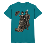 Steampunk-Paar mit Oktopus (sw) - Premium Shirt