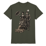 Steampunk-Paar mit Oktopus (sw) - Premium Shirt