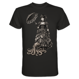 Steampunk-Lady mit Oktopus (sw) - Unisex Essential Premium Shirt