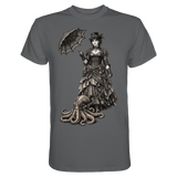 Steampunk-Lady mit Oktopus (sw) - Unisex Essential Premium Shirt