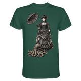 Steampunk-Lady mit Oktopus (sw) - Unisex Essential Premium Shirt