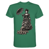 Steampunk-Lady mit Oktopus (sw) - Unisex Essential Premium Shirt