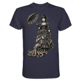 Steampunk-Lady mit Oktopus (sw) - Unisex Essential Premium Shirt