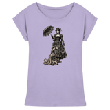 Steampunk-Lady mit Oktopus (sw) - Womens Extended Shoulder T-Shirt