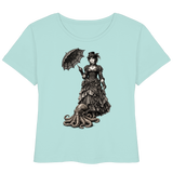 Steampunk-Lady mit Oktopus (sw) - Womens Organic Lightweight T-Shirt