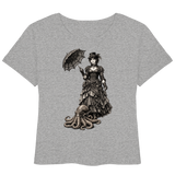 Steampunk-Lady mit Oktopus (sw) - Womens Organic Lightweight T-Shirt
