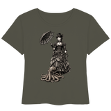 Steampunk-Lady mit Oktopus (sw) - Womens Organic Lightweight T-Shirt
