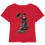 Steampunk-Lady mit Oktopus (sw) - Womens Organic Lightweight T-Shirt