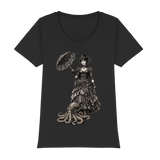 Steampunk-Lady mit Oktopus (sw) - Womens Premium Classic T-Shirt