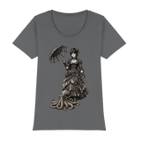 Steampunk-Lady mit Oktopus (sw) - Womens Premium Classic T-Shirt