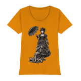 Steampunk-Lady mit Oktopus (sw) - Womens Premium Classic T-Shirt