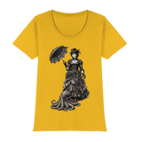 Steampunk-Lady mit Oktopus (sw) - Womens Premium Classic T-Shirt