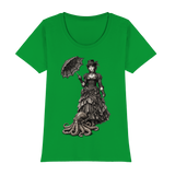 Steampunk-Lady mit Oktopus (sw) - Womens Premium Classic T-Shirt