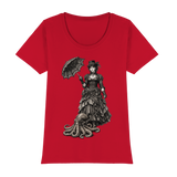 Steampunk-Lady mit Oktopus (sw) - Womens Premium Classic T-Shirt