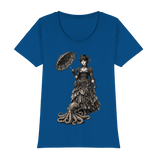 Steampunk-Lady mit Oktopus (sw) - Womens Premium Classic T-Shirt
