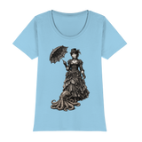 Steampunk-Lady mit Oktopus (sw) - Womens Premium Classic T-Shirt