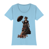 Steampunk-Lady mit Oktopus - Womens Premium Classic T-Shirt