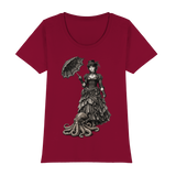 Steampunk-Lady mit Oktopus (sw) - Womens Premium Classic T-Shirt