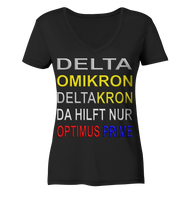 DELTA-OMIKRON-DELTAKRON - 3 - Ladies Organic V-Neck Shirt
