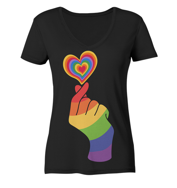 Pride Day - Pride 002 - Ladies Organic V-Neck Shirt