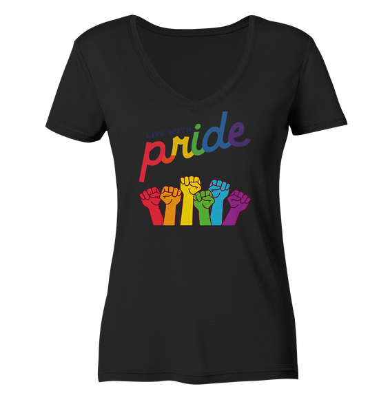 Pride Day - Pride 004 - Ladies Organic V-Neck Shirt