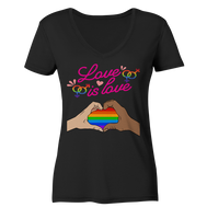 Pride Day - Love is Love 002 - Ladies Organic V-Neck Shirt