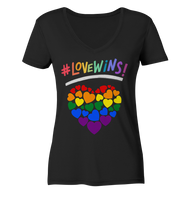 Pride Day - Love wins 001 - Ladies Organic V-Neck Shirt