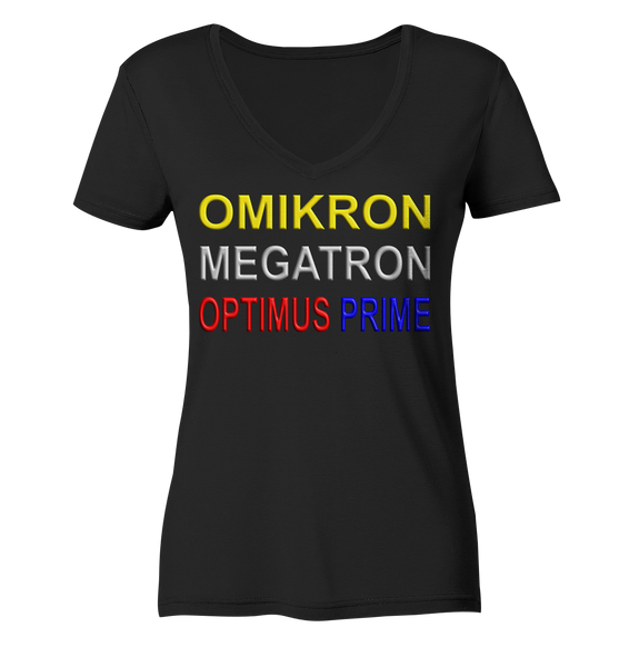 DELTA-OMIKRON-OPTIMUS PRIME - 2 - Ladies Organic V-Neck Shirt